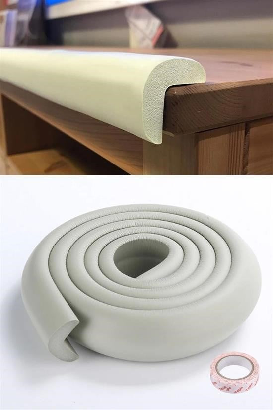 BUFFER® Kauçuk Bebek Çocuk Masa Sehpa Ünite Kenar Köşe Darbe Koruyucu Güvenlik Kiti