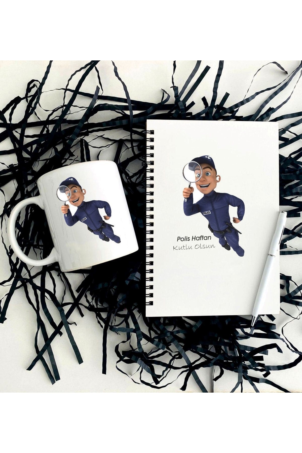 Polis Haftası Defter Kalem Kupa Seti - Erkek
