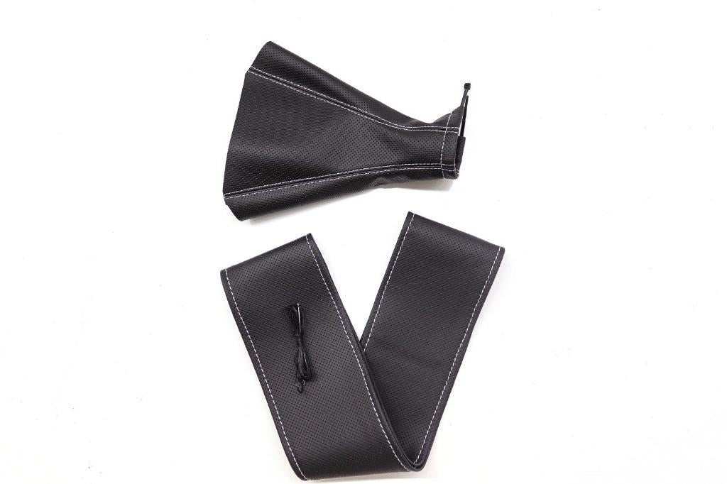 Tüm Araçlara Uyumlu Direksiyon Kılıfı Ve Vites Körüğü Siyah Vinil Gri