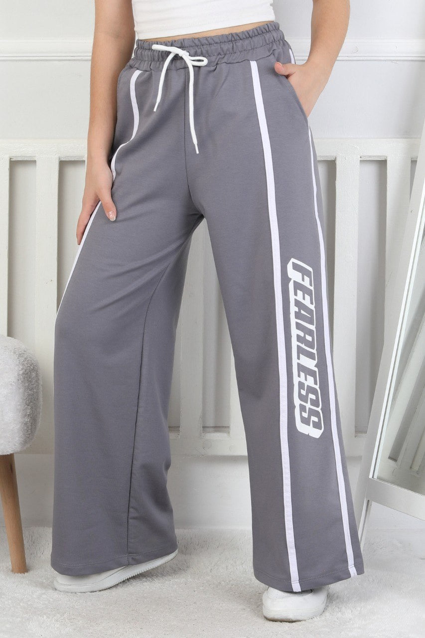 İki İplik Baskılı Kız Çocuk Eşofman Altı