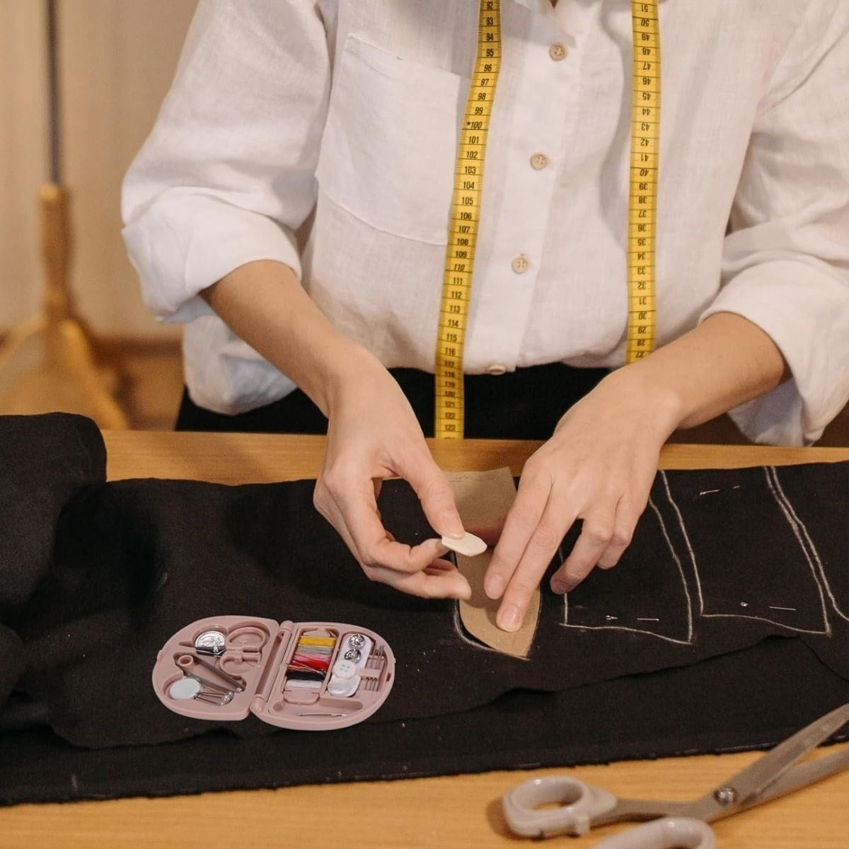 BUFFER® Çok Fonksiyonlu Mini Çanta Boy Seyahat Tipi Dikiş Seti