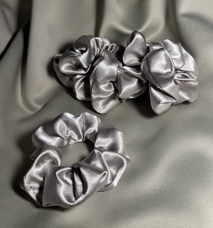 6’lı Saten Saç Tokası Seti – Saçı Kırmaz, İz Yapmaz – Gümüş