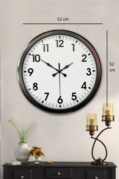 Zentime 52 Cm Siyah Modern Duvar Saati