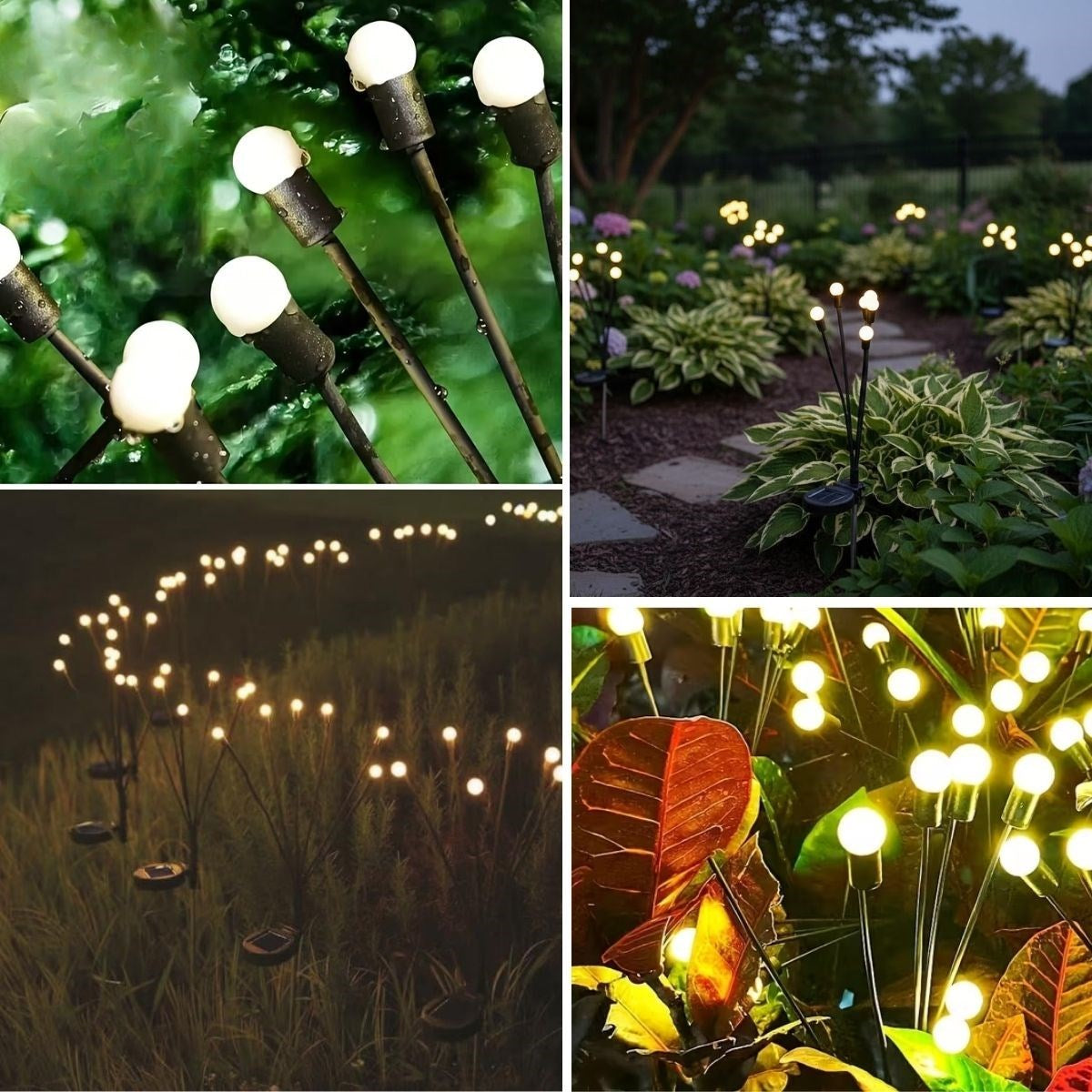 2 Adet Güneş Enerjili Plastik Bahçe Lambası – LED Dış Mekan Top Aydınlatma, Otomatik Açılıp Kapanan Solar Işık