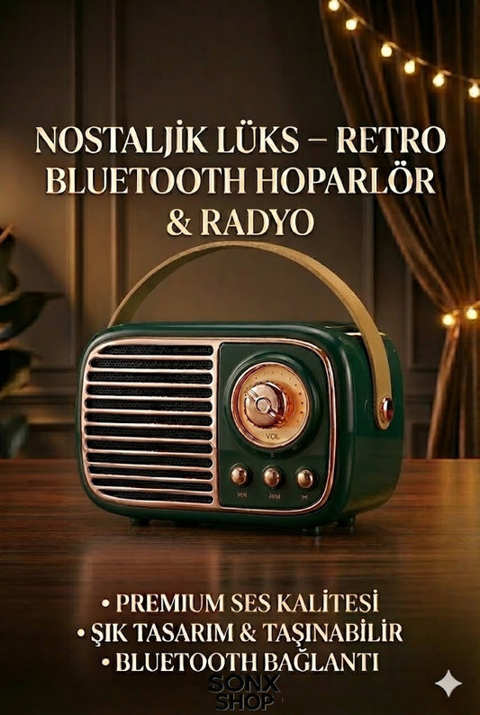 Nostaljik Retro Bluetooth Hoparlör