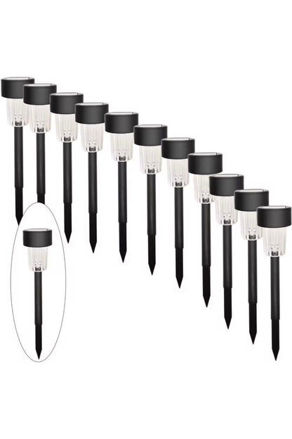 10'lu Günes Enerjili Led Bahçe Yolu Lambasi- Solar Aydinlatma Ip44 Su Geçirmez Isik Setil