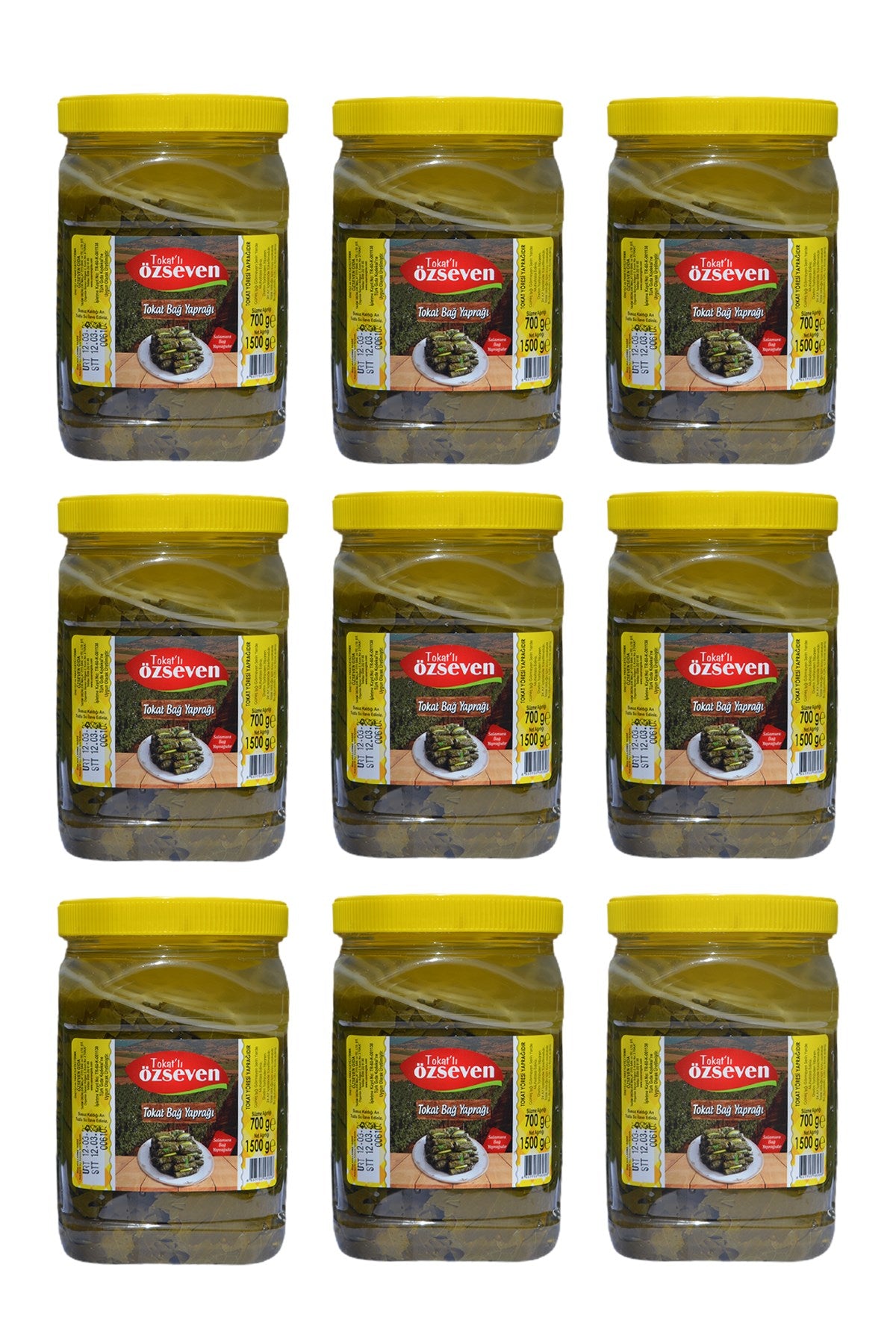 Tokat Bağ Yaprağı ( 9 Adet x 1500gr ) 1Koli