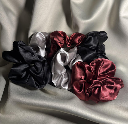 6’lı Saten Saç Tokası Seti – Saçı Kırmaz, İz Yapmaz – Siyah