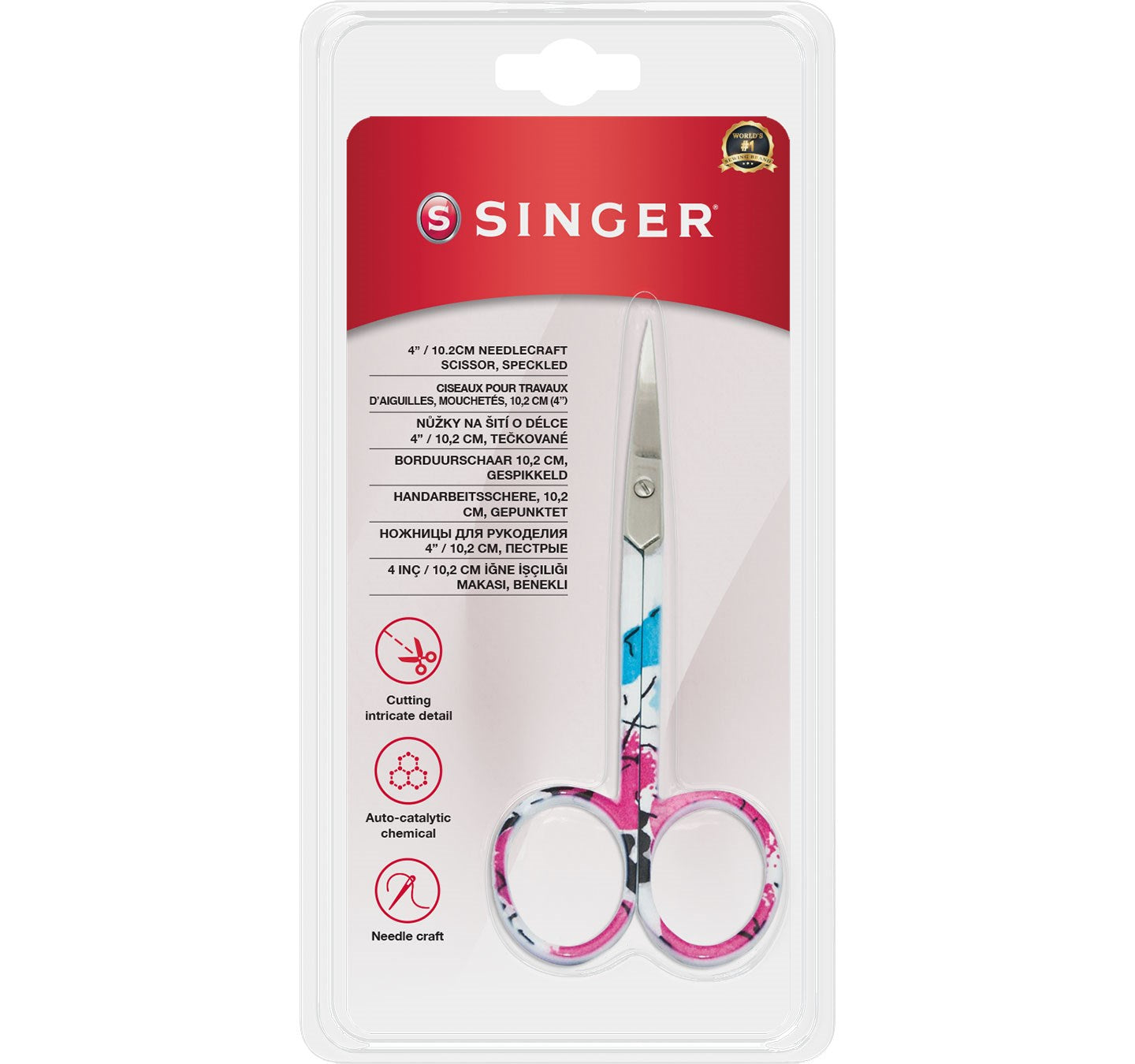 Kıvrık Uçlu Renkli Nakış Makası (4")