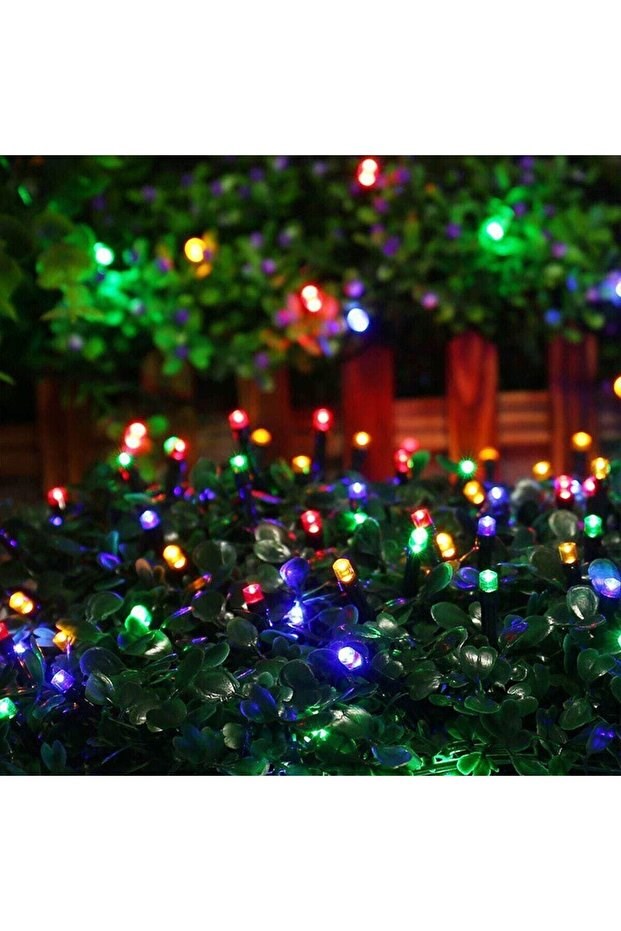 Solar Güneş Enerjili Dış Bahçe 8 Modlu 10 metre (RGB) 120 led dekoratif Aydınlatma