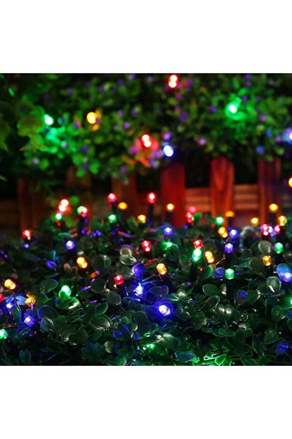 Solar Güneş Enerjili Dış Bahçe 8 Modlu 10 metre (RGB) 120 led dekoratif Aydınlatma