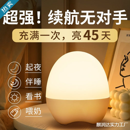 LED Şarj Edilebilir Dokunmatik Yurt Gece Lambası Uyku Gece Kullanımı Pat Lambası Komodin Lambası Atmosfer Göz Koruması Süper Uzun Pil Ömrü