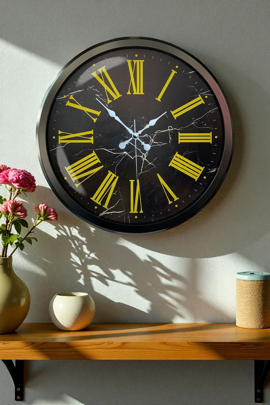 Zentime 52 Cm Siyah Modern Duvar Saati