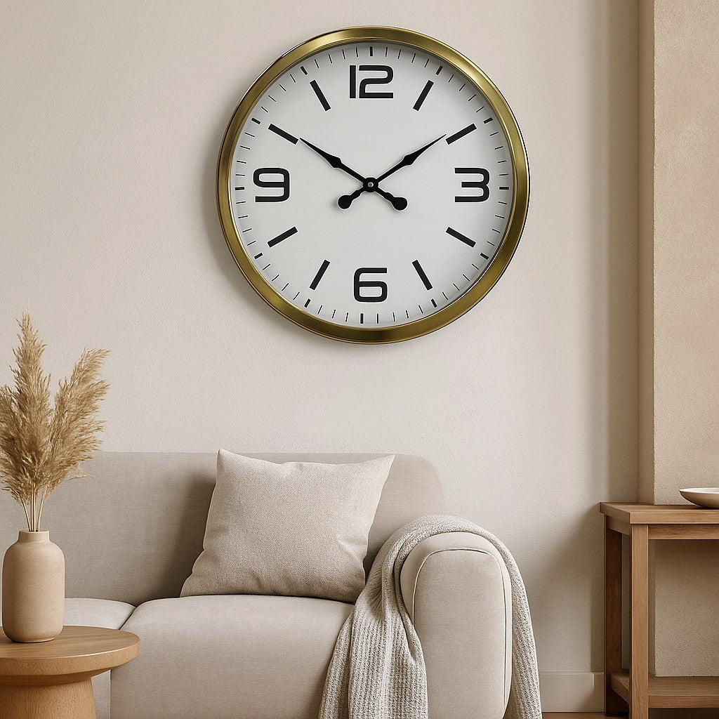 Zentime 60 Cm Gold Lüks Duvar Saati