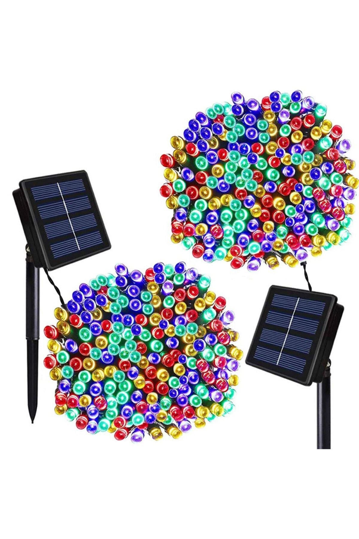 Solar Güneş Enerjili Dış Bahçe 8 Modlu 10 metre (RGB) 120 led dekoratif Aydınlatma