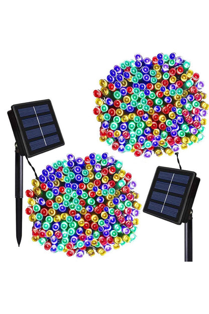 Solar Güneş Enerjili Dış Bahçe 8 Modlu 10 metre (RGB) 120 led dekoratif Aydınlatma