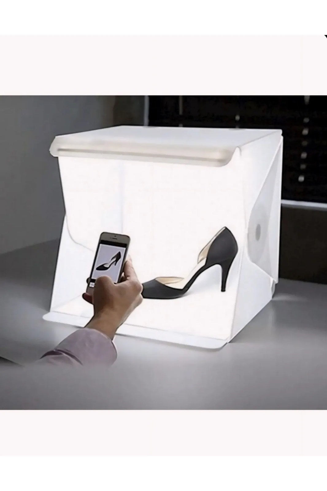 SONX Mini Stüdyo Led Işıklı 40x40 Cm Taşıma Çantalı Ürün Fotoğraf Çekim Çadırı Pratik Katlanabilir