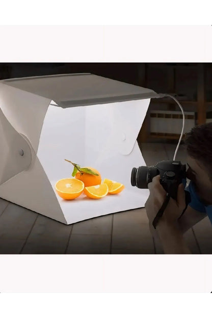 SONX Mini Stüdyo Led Işıklı 40x40 Cm Taşıma Çantalı Ürün Fotoğraf Çekim Çadırı Pratik Katlanabilir