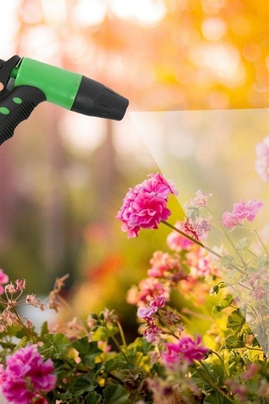 BUFFER® 2 Fonksiyonlu 5li Bahçe Tarla Otomatik Sulama Tabancası Seti Hortum Bağlantısı Aparatı