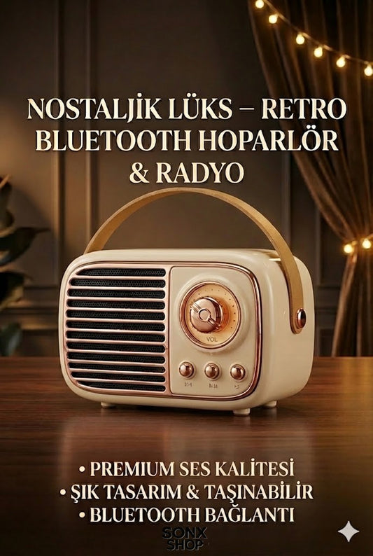 Nostaljik Retro Bluetooth Hoparlör