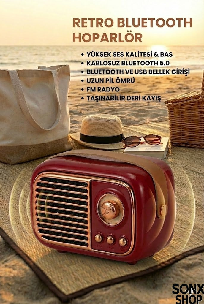 Nostaljik Retro Bluetooth Hoparlör