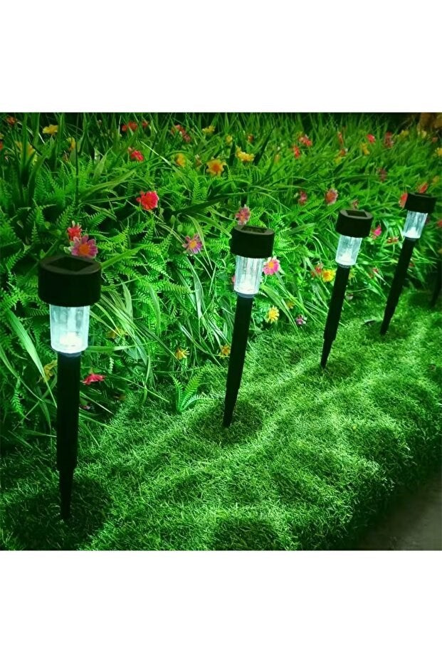 10'lu Günes Enerjili Led Bahçe Yolu Lambasi- Solar Aydinlatma Ip44 Su Geçirmez Isik Setil