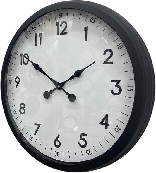 Zentime 60 Cm Siyah Modern Duvar Saati