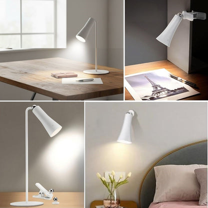 Çok Amaçlı Güçlü Manyetik Başlıklı 4’ü 1 Arada Portatif Beyaz LED Lamba Masaüstü, El Feneri, Duvara Asılabilir ve Mandallı Klipsli Işık