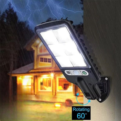 BUFFER® 3 Farklı Işık Modlu Güneş Enerjisiyle Şarj Olan Dış Mekan Uyumlu Kumandalı Solar Duvar LEDİ