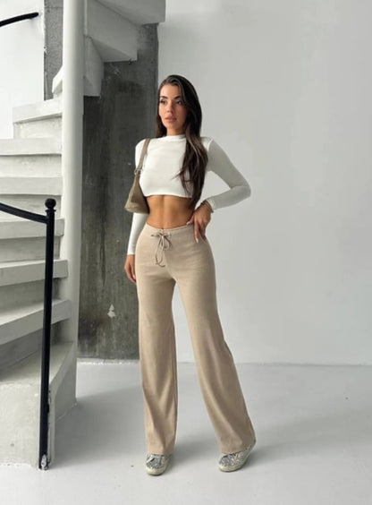Kadın Modern Bej Pantolon