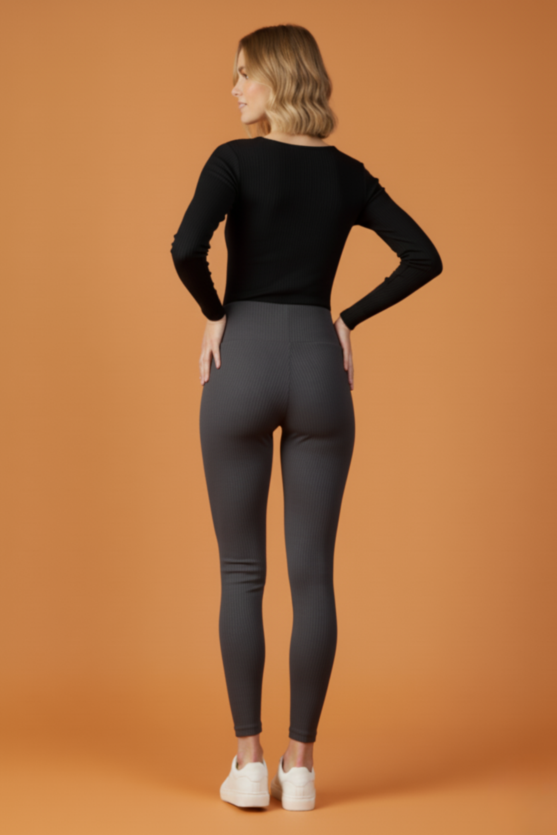 Kadın Fitilli Gri Tayt