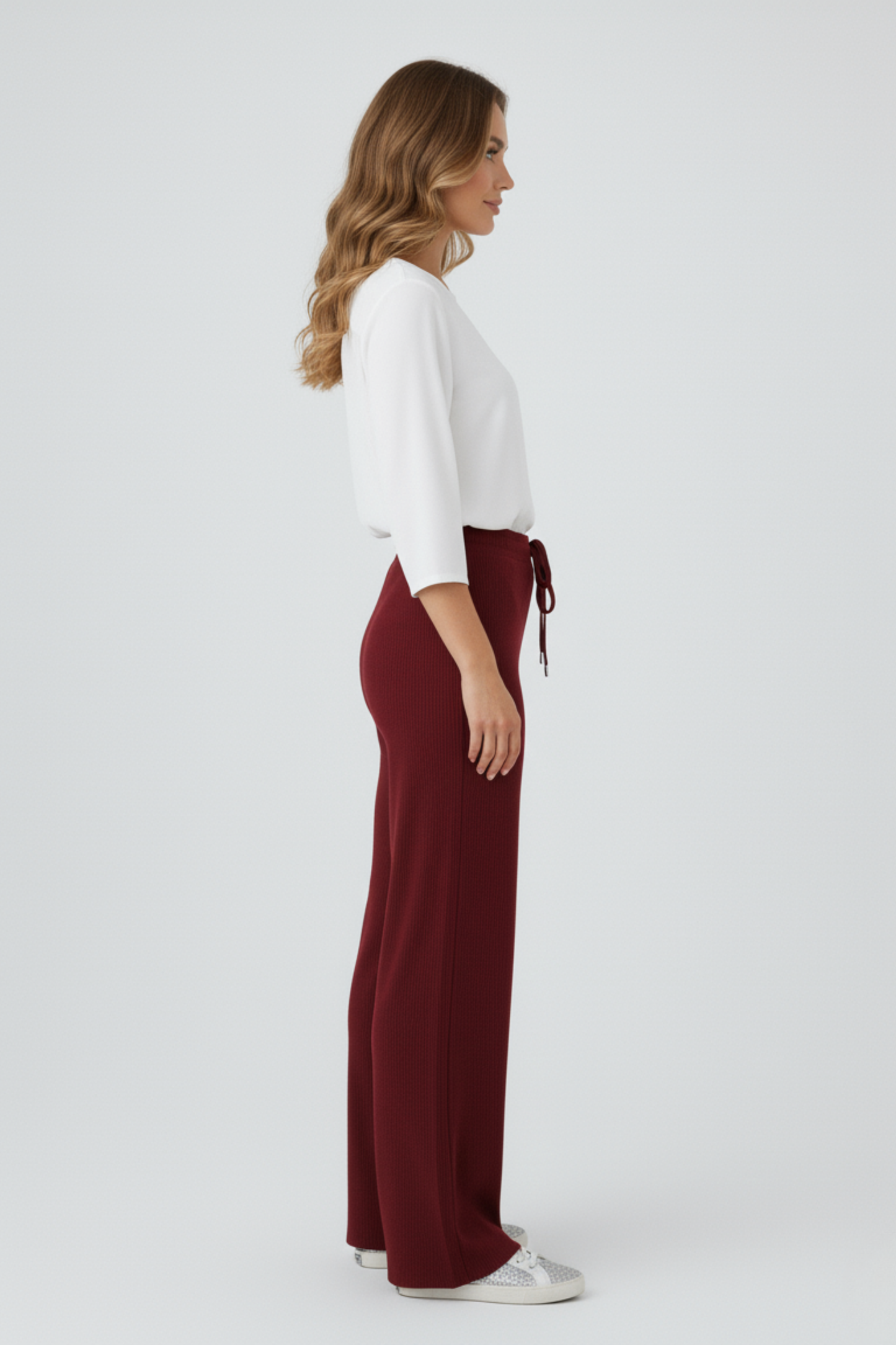 Kadın Modern Bordo Pantolon