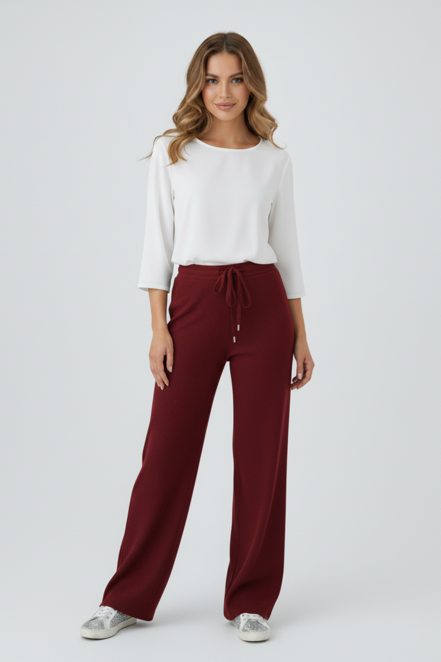 Kadın Modern Bordo Pantolon