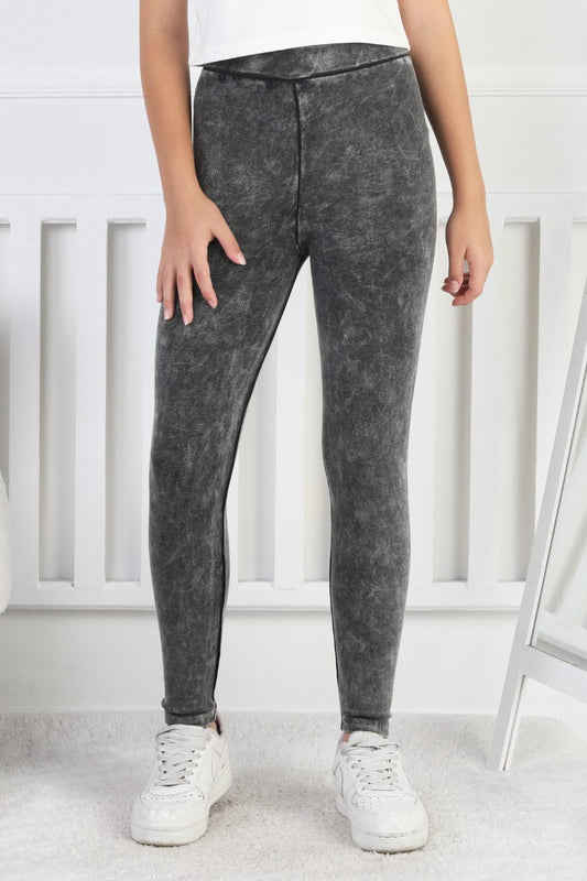 Yıkamalı Şardonlu Kız Çocuk Tayt