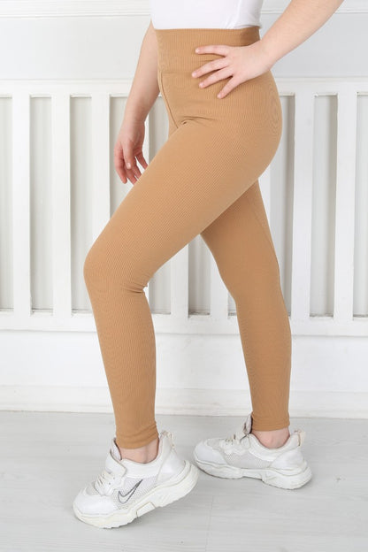 Dar Paça Birinci Kalite Fitilli Kumaş Hardal  Tayt