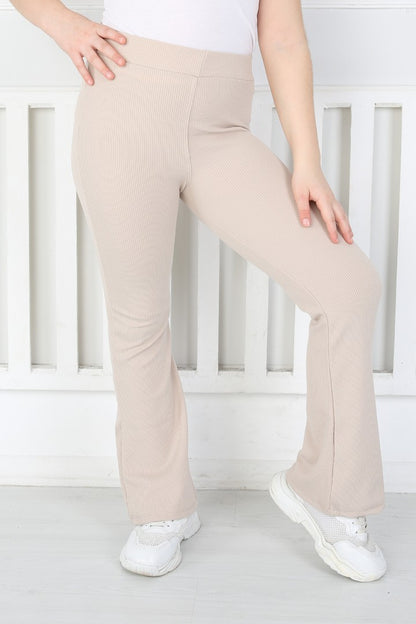 İspanyol Paça Birinci Kalite Fitilli Kumaş Vizon Kız Çocuk Günlük Tayt