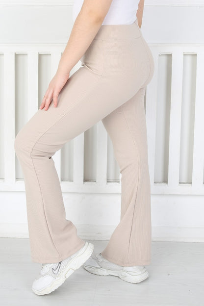 İspanyol Paça Birinci Kalite Fitilli Kumaş Vizon Kız Çocuk Günlük Tayt