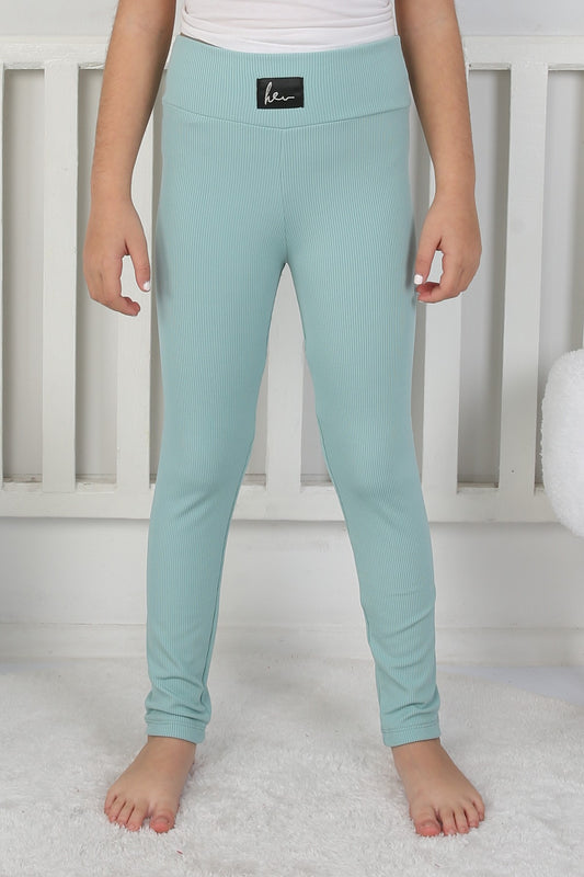 Şardonlu Fitilli Kumaş Arma Detaylı Kız Çocuk Günlük Tayt