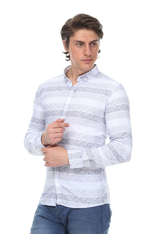 Erkek Günlük Full Likralı Desenli Gömlek