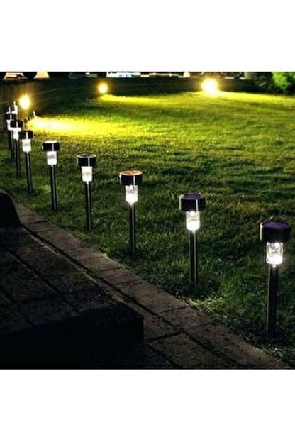 10'lu Günes Enerjili Led Bahçe Yolu Lambasi- Solar Aydinlatma Ip44 Su Geçirmez Isik Setil