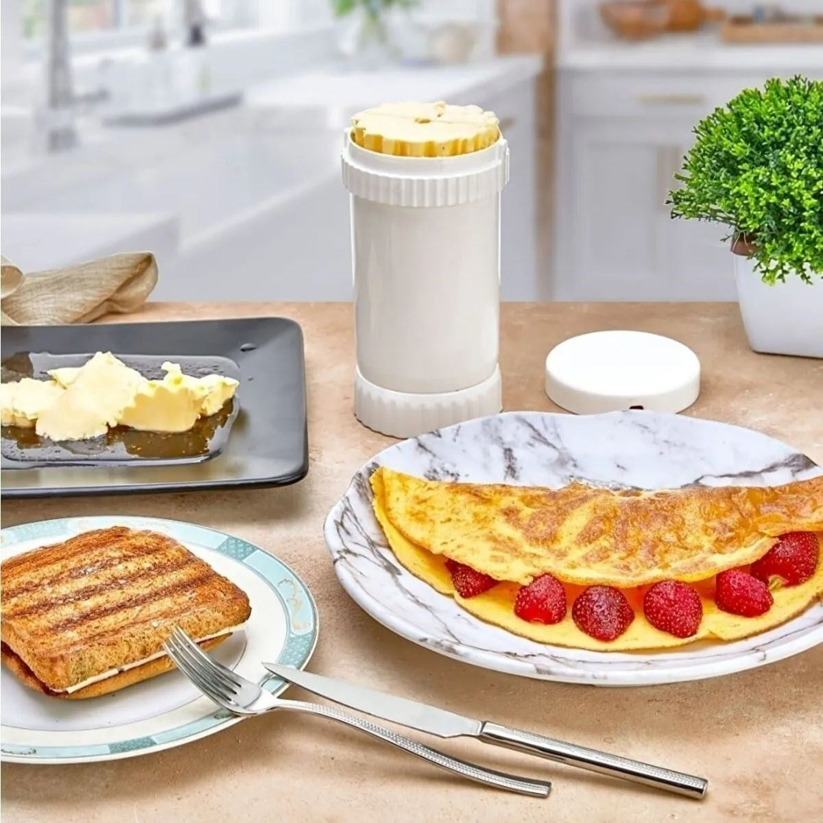 BUFFER® Tereyağı Sürme, Yayma, Saklama, Kesme Aparatı, Tereyağlık