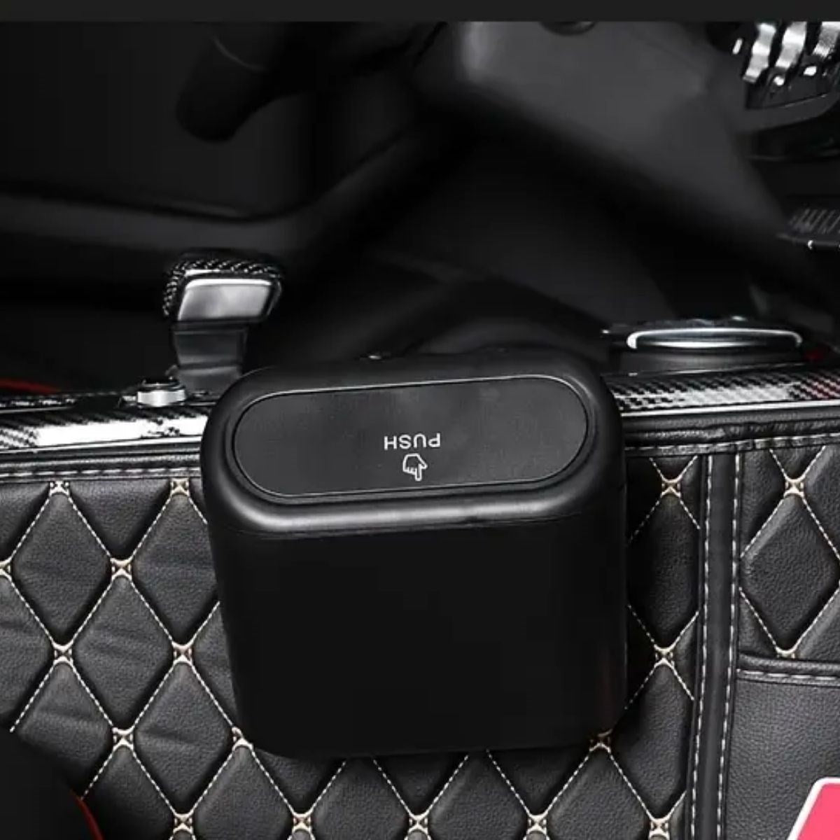 BUFFER® Araç İçi Takılarak Sabitlenebilen Mini Kapaklı Çöp Kovası