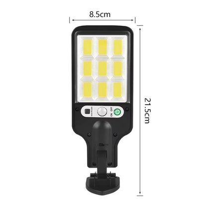 BUFFER® 3 Farklı Işık Modlu Güneş Enerjisiyle Şarj Olan Dış Mekan Uyumlu Kumandalı Solar Duvar LEDİ