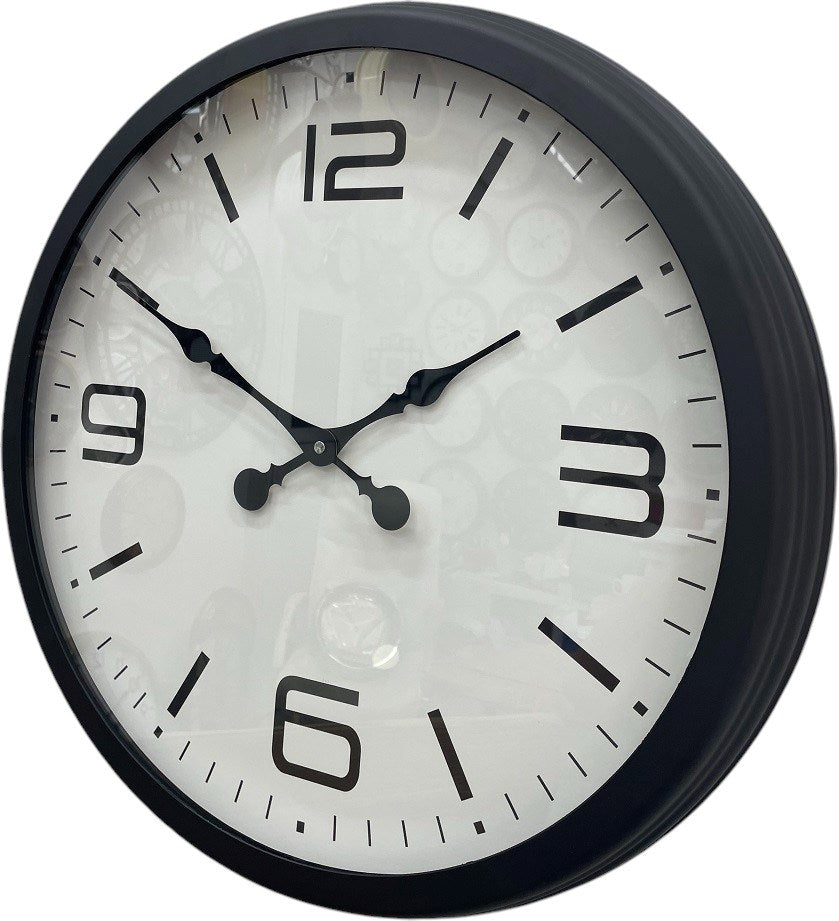 Zentime Siyah Modern Şık 60 Cm Metal Duvar Saati