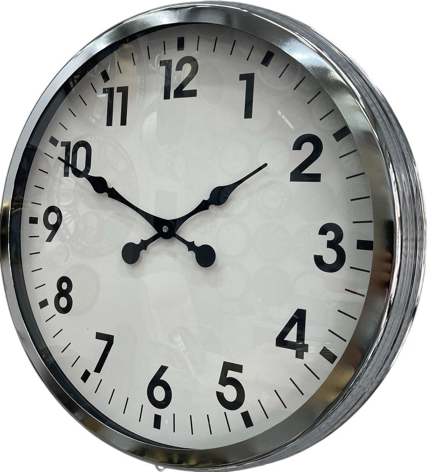 Zentime 60 Cm Krom Zarif Duvar Saati