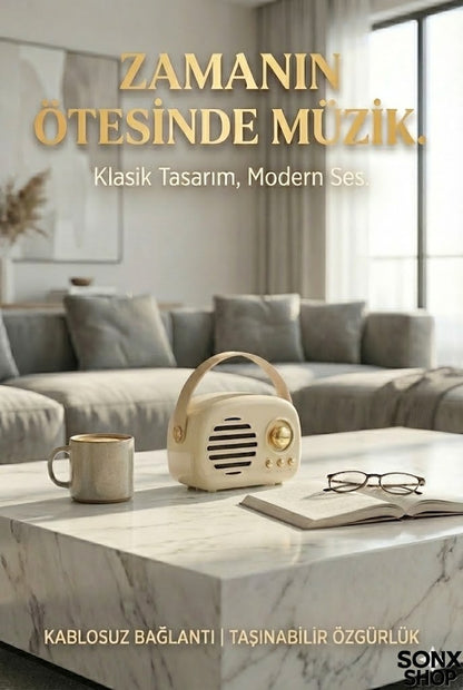 Nostaljik Retro Bluetooth Hoparlör