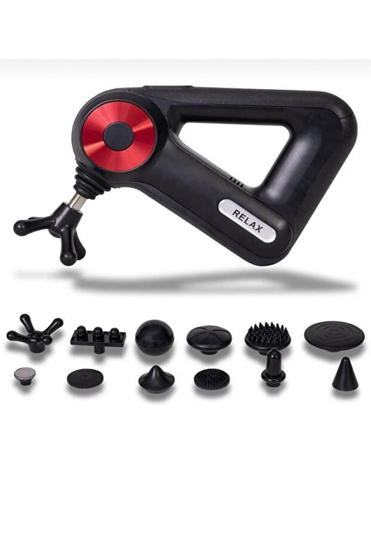 sonx Profesyonel Derin Doku Masaj Tabancası - 12 Başlıklı Kas Gevşetici