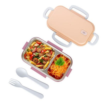 BUFFER® 2 Bölmeli 150-300 Ml Paslanmaz Çelik Yemek Kabı Beslenme Kabı Yiyecek Saklama Kabı