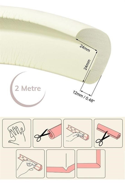 BUFFER® Kauçuk Bebek Çocuk Masa Sehpa Ünite Kenar Köşe Darbe Koruyucu Güvenlik Kiti