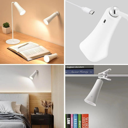 Çok Amaçlı Güçlü Manyetik Başlıklı 4’ü 1 Arada Portatif Beyaz LED Lamba Masaüstü, El Feneri, Duvara Asılabilir ve Mandallı Klipsli Işık